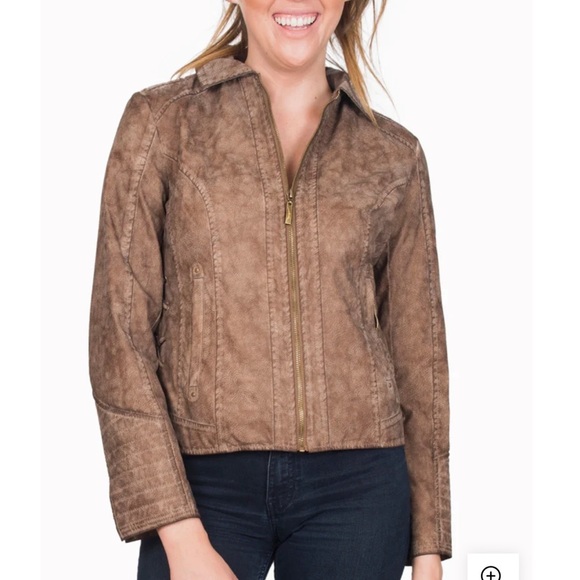Montanaco Lace Up To The Finish Line Jacket Faux Leather - Picture 1 of 17